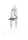 Dibujo para colorear nave espacial