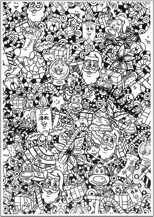 Dibujo para colorear Navidad