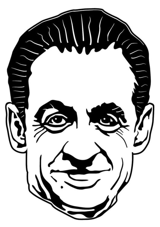 Dibujo para colorear Nicolas Sarkozy