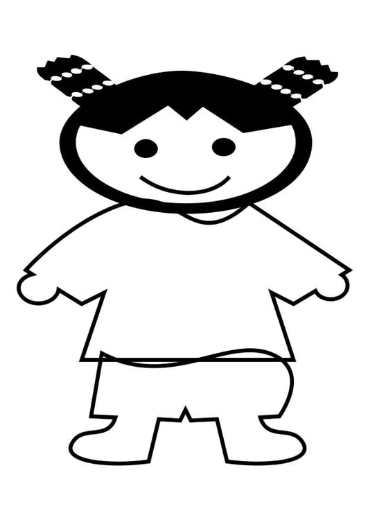 Dibujo para colorear NiÃ±a china