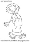 Dibujos para colorear niño musulmán