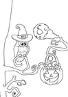 Dibujos para colorear Noche de Halloween