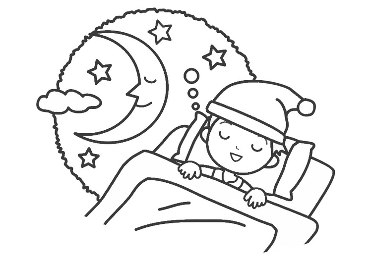 Dibujo para colorear noche - dormir - Dibujos Para Imprimir Gratis - Img 30734 Dibujo para colorear noche - dormir - Dibujos Para Imprimir Gratis - Img 30734