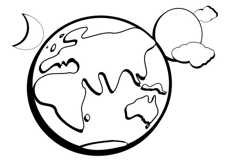 Dibujo para colorear noche y día - Dibujos Para Imprimir ...