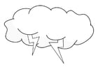 Dibujos para colorear nube de tormenta