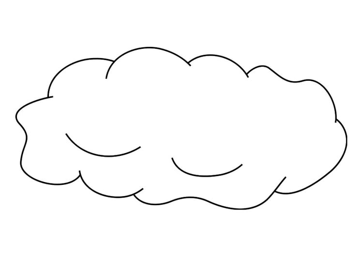 Dibujo para colorear nube