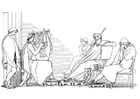 Dibujos para colorear Odisea y Demódoco