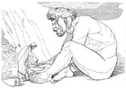 Dibujos para colorear Odisea y el cíclope Polifemo