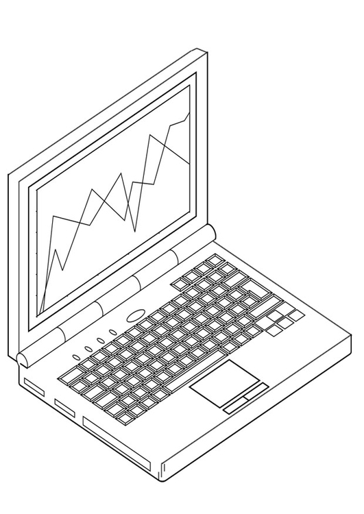 Dibujo para colorear ordenador portÃ¡til