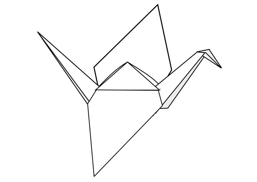 Dibujo para colorear origami