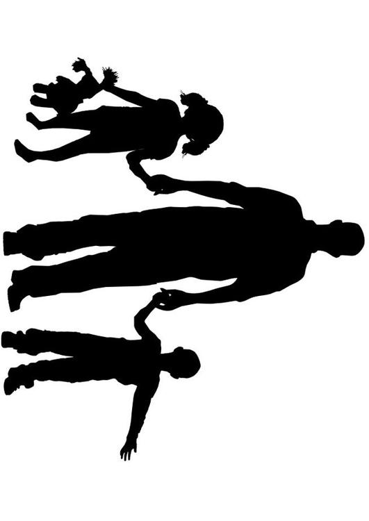 padre con hijos