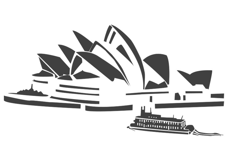 Dibujo para colorear Palacio de la Ã“pera de Sydney 