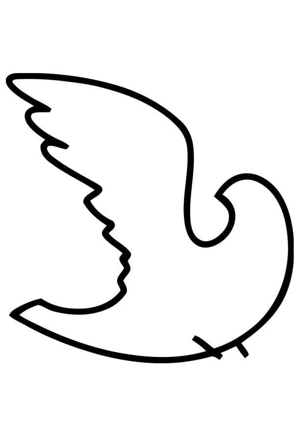 Dibujo para colorear paloma de la paz
