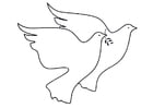 Dibujo para colorear palomas de la paz