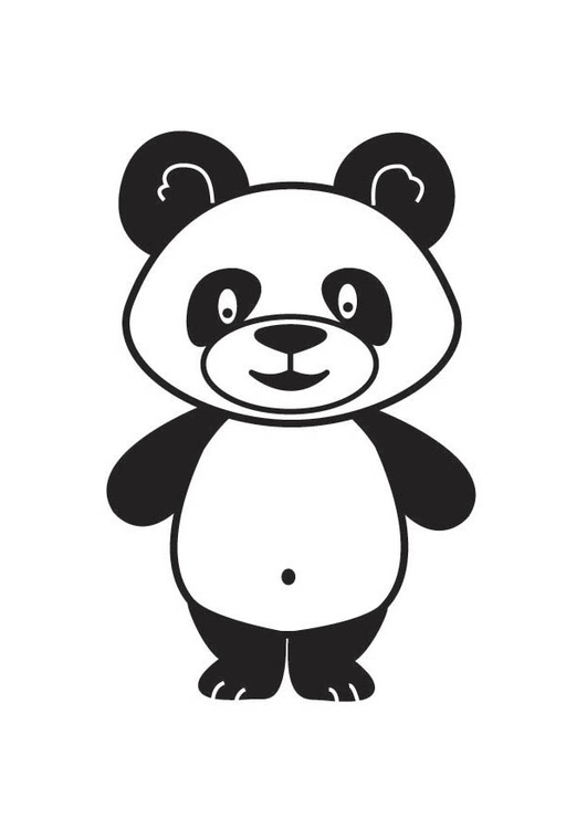 Dibujo para colorear panda