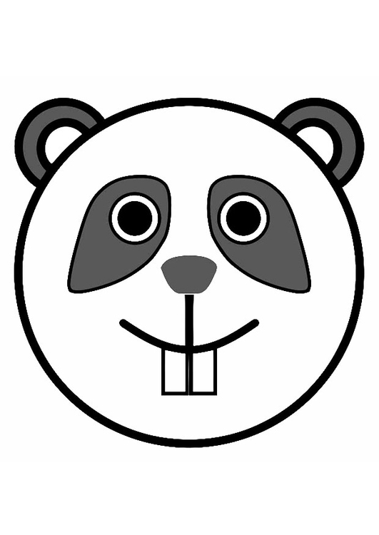 Dibujo para colorear panda