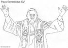 Dibujo para colorear Papa Benedicto XVI