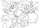 Dibujos para colorear Papá Noel