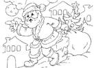 Dibujo para colorear PapÃ¡ Noel