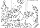 Dibujos para colorear Papá Noel