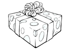 Dibujos para colorear paquete de navidad