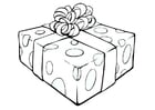 Dibujos para colorear paquete de regalo