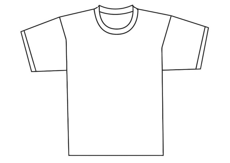 Dibujo para colorear parte delantera de camiseta