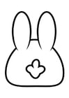 Dibujos para colorear parte posterior de conejo