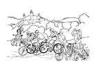Dibujos para colorear Paseo en bici