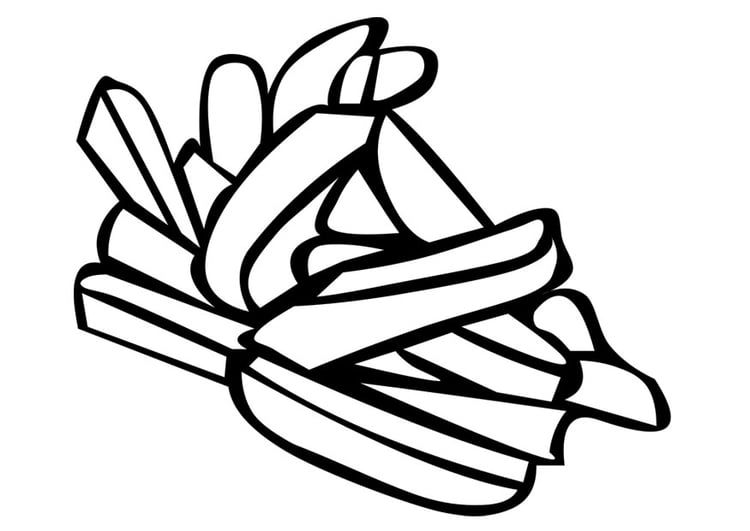 Dibujo para colorear patatas fritas