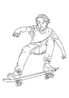 Dibujos para colorear patinar en skate