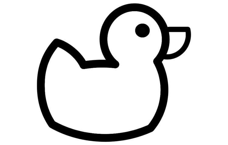 Dibujo para colorear pato