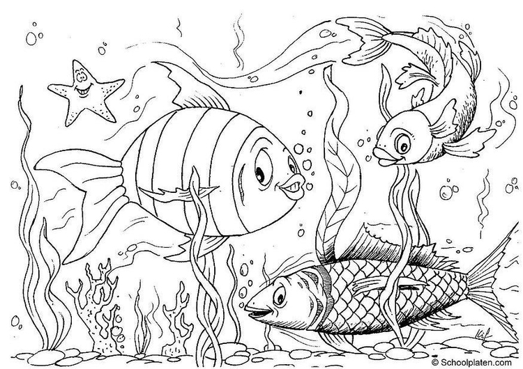 Dibujo para colorear Peces