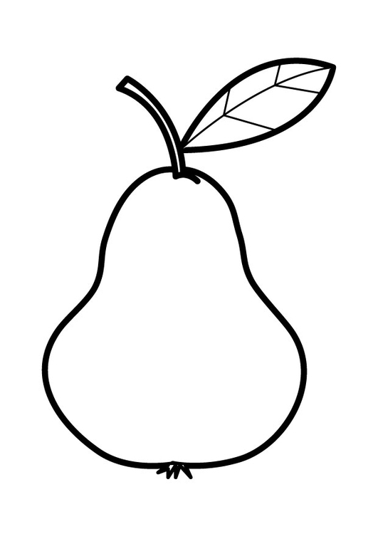 Dibujo de pera Para Colorear - Img 25449