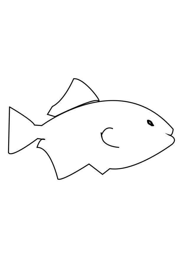 Dibujo para colorear pez