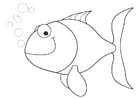 Dibujos para colorear pez pequeño