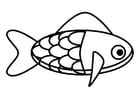 Dibujos para colorear pez