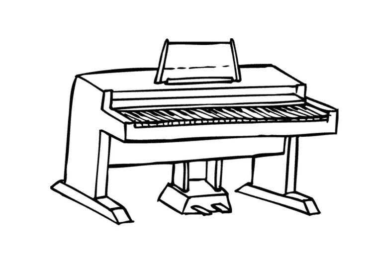 Dibujo para colorear Piano