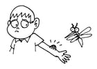 Dibujos para colorear Picadura de mosquito