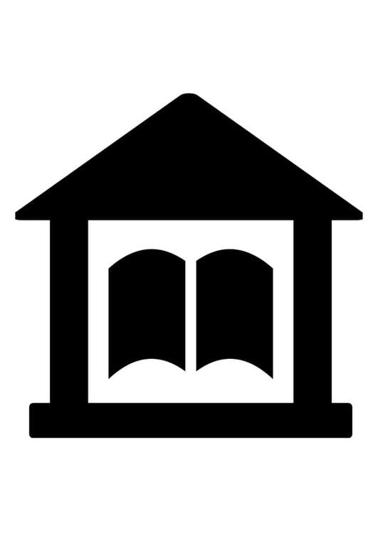 pictograma de biblioteca