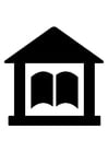 pictograma de biblioteca