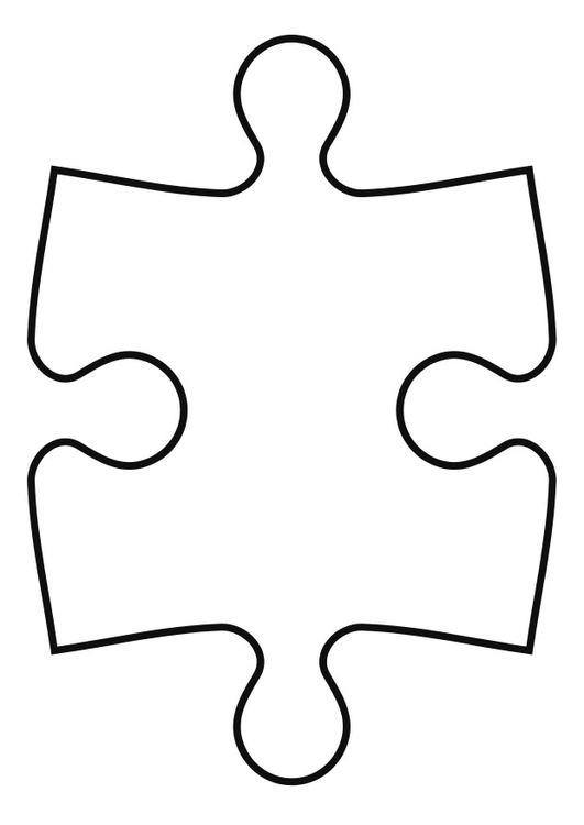 Dibujo para colorear pieza de puzle 