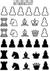 Dibujos para colorear piezas de ajedrez