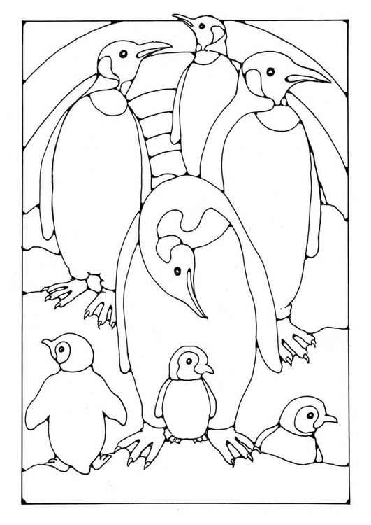 Dibujo para colorear pingÃ¼ino