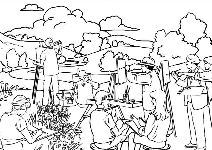 Pinturas rupestres: dibujo para colorear e imprimir