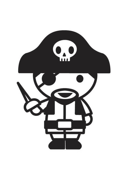 Dibujo para colorear pirata