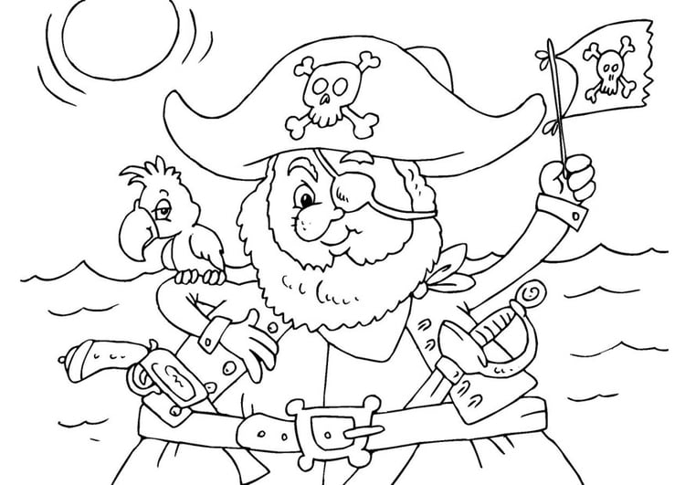 Dibujo para colorear pirata
