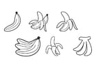 Dibujos para colorear plátanos