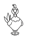 dibujo-para-colorear pollo