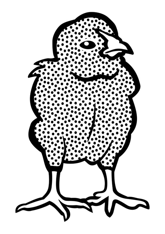 Dibujo para colorear polluelos